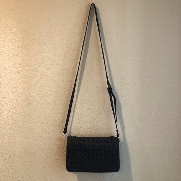 Woven faux leather clutch crossbody purse - Picture 5 of 5